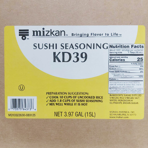 Vinegar, Kansai Sushi Seasoning KD39 3.97 gal
