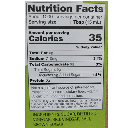 Vinegar, Sushi Seasoning SD51 3.97 gal 